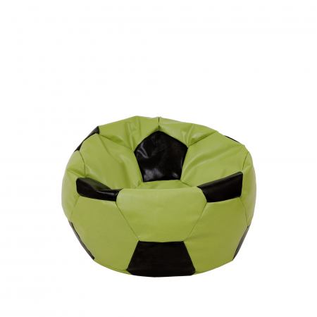 Fotolii Puf - Baby Ball - fotoliu puf - imitatie piele verde/wenge
