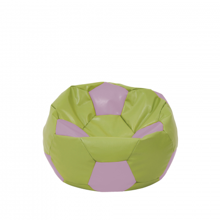 Magazin - Baby Ball - fotoliu puf - imitatie piele verde/mov