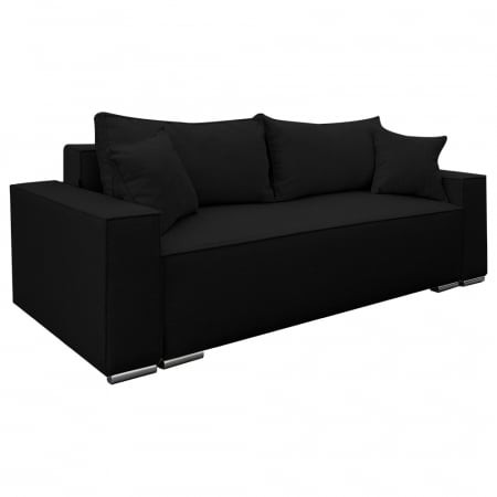 Magazin - Canapea extensibila Nube cu lada de depozitare, N100 negru, 230x100x82