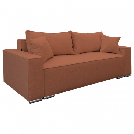 Magazin - Canapea extensibila Nube cu lada de depozitare, N54 caramiziu, 230x100x82