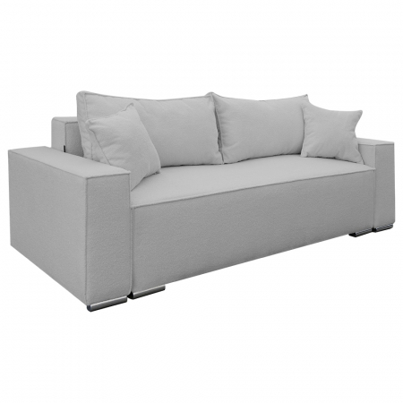 Magazin - Canapea extensibila Nube cu lada de depozitare, N83 gri deschis, 230x100x82