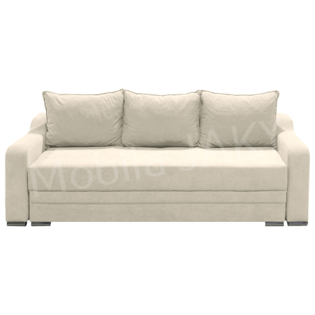 Magazin - Canapea extensibila Gina, 3 locuri, crem, cu lada de depozitare, dimensiune 226x98x78 cm