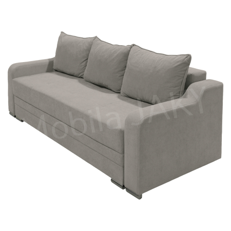 Canapea extensibila Gina, 3 locuri, gri deschis, cu lada de depozitare, dimensiune 226x98x78 cm [1]