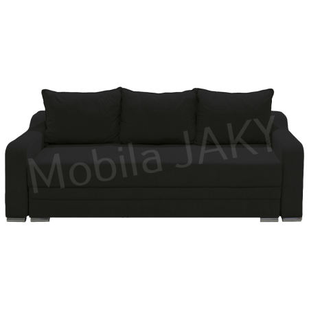 Magazin - Canapea extensibila Gina, 3 locuri, negru, cu lada de depozitare, dimensiune 226x98x78 cm