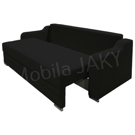 Canapea extensibila Gina, 3 locuri, negru, cu lada de depozitare, dimensiune 226x98x78 cm [3]