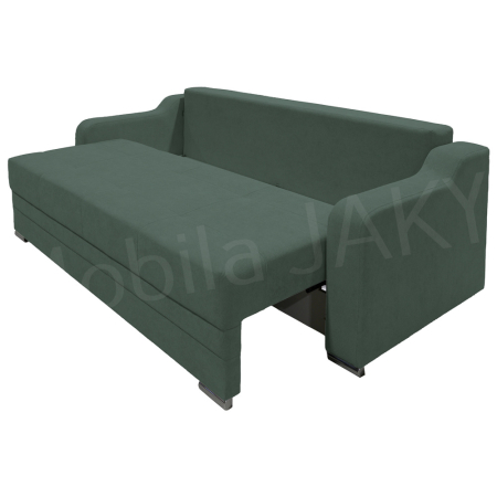 Canapea extensibila Gina, 3 locuri, verde, cu lada de depozitare, dimensiune 226x98x78 cm [3]