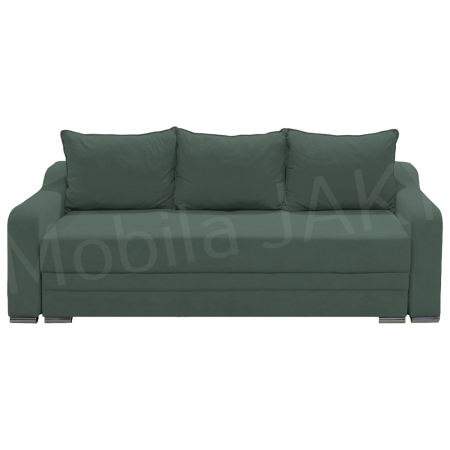 Magazin - Canapea extensibila Gina, 3 locuri, verde, cu lada de depozitare, dimensiune 226x98x78 cm