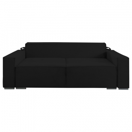 Canapea extensibila Lincoln cu lada de depozitare, L100 negru, 230x100x82 [2]