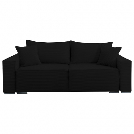 Canapea extensibila Lincoln cu lada de depozitare, L100 negru, 230x100x82