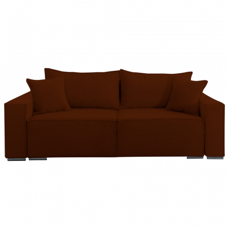 Magazin - Canapea extensibila Lincoln cu lada de depozitare, L52 caramiziu, 230x100x82