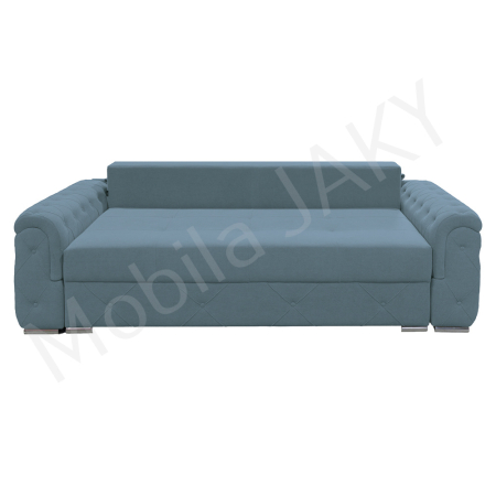 Canapea extensibila Lorena, 3 locuri, albastru deschis, cu lada de depozitare, dimensiune 247x96x78 cm [1]