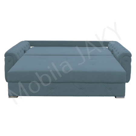 Canapea extensibila Lorena, 3 locuri, albastru deschis, cu lada de depozitare, dimensiune 247x96x78 cm [2]