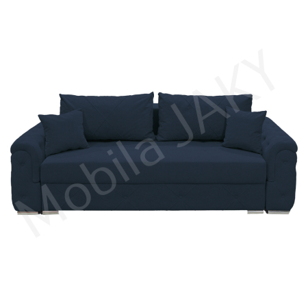 Magazin - Canapea extensibila Lorena, 3 locuri, bleumarin, cu lada de depozitare, dimensiune 247x96x78 cm