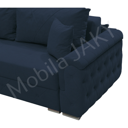 Canapea extensibila Lorena, 3 locuri, bleumarin, cu lada de depozitare, dimensiune 247x96x78 cm [3]