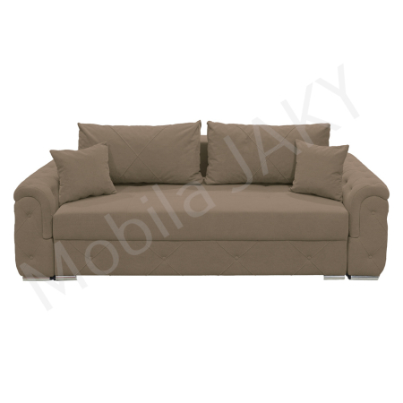 Magazin - Canapea extensibila Lorena, 3 locuri, cappuccino, cu lada de depozitare, dimensiune 247x96x78 cm