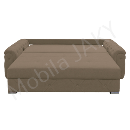Canapea extensibila Lorena, 3 locuri, cappuccino, cu lada de depozitare, dimensiune 247x96x78 cm [2]