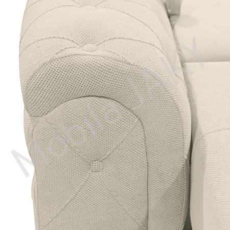 Canapea extensibila Lorena, 3 locuri, crem, cu lada de depozitare, dimensiune 247x96x78 cm [4]
