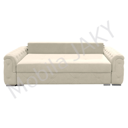 Canapea extensibila Lorena, 3 locuri, crem, cu lada de depozitare, dimensiune 247x96x78 cm [1]