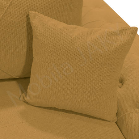 Canapea extensibila Lorena, 3 locuri, galben mustar, cu lada de depozitare, dimensiune 247x96x78 cm [5]