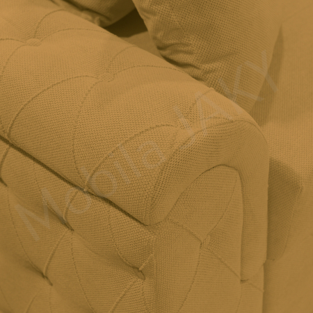 Canapea extensibila Lorena, 3 locuri, galben mustar, cu lada de depozitare, dimensiune 247x96x78 cm [6]