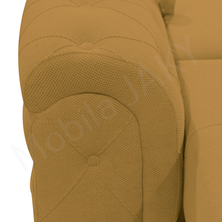 Canapea extensibila Lorena, 3 locuri, galben mustar, cu lada de depozitare, dimensiune 247x96x78 cm [4]