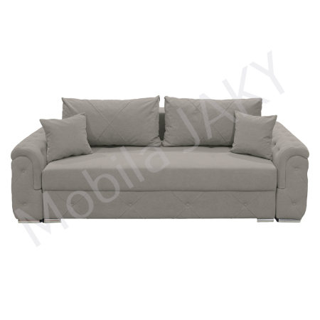 Magazin - Canapea extensibila Lorena, 3 locuri, gri deschis , cu lada de depozitare, dimensiune 247x96x78 cm