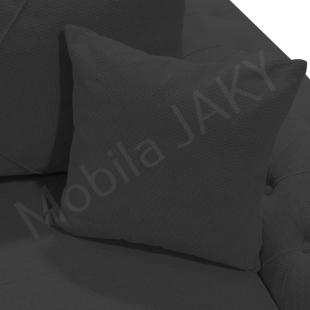 Canapea extensibila Lorena, 3 locuri, gri inchis, cu lada de depozitare, dimensiune 247x96x78 cm [5]