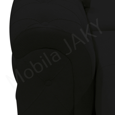 Canapea extensibila Lorena, 3 locuri, negru, cu lada de depozitare, dimensiune 247x96x78 cm [4]