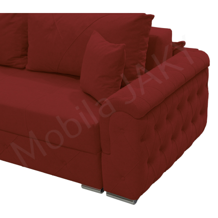 Canapea extensibila Lorena, 3 locuri, rosu caramiziu, cu lada de depozitare, dimensiune 247x96x78 cm [3]
