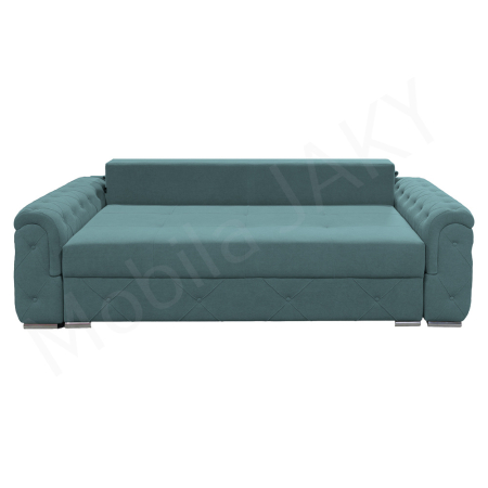 Canapea extensibila Lorena, 3 locuri, verde marin, cu lada de depozitare, dimensiune 247x96x78 cm - mobila JAKY [4]