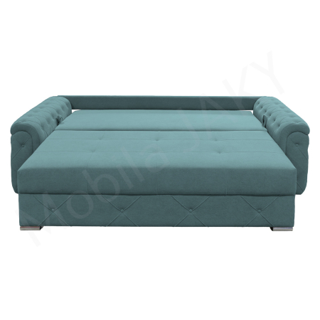 Canapea extensibila Lorena, 3 locuri, verde marin, cu lada de depozitare, dimensiune 247x96x78 cm - mobila JAKY [5]