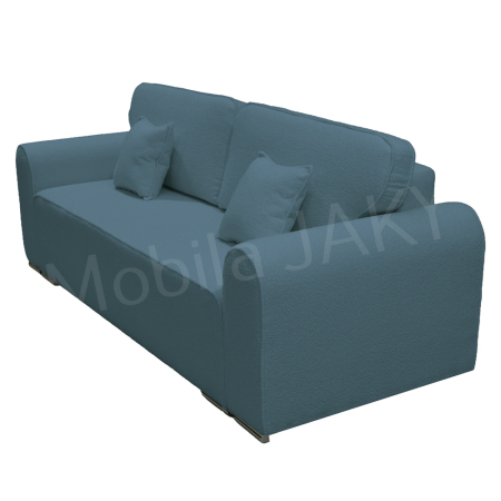 Canapea extensibila MELINA, 3 locuri, stofa boucle albastru deschis 73, cu lada de depozitare, dimensiunea 244x100x80 cm [4]