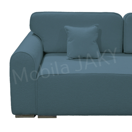 Canapea extensibila MELINA, 3 locuri, stofa boucle albastru deschis 73, cu lada de depozitare, dimensiunea 244x100x80 cm [2]