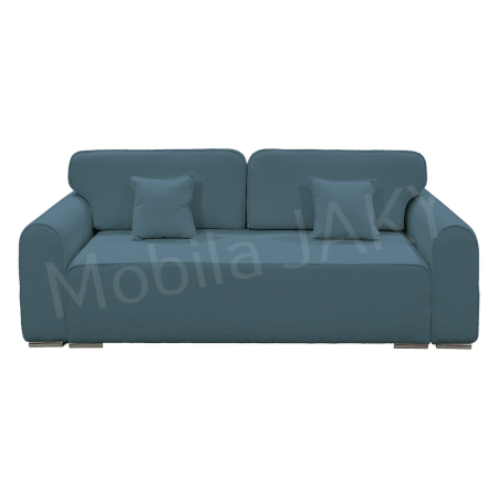 Magazin - Canapea extensibila MELINA, 3 locuri, stofa boucle albastru deschis 73, cu lada de depozitare, dimensiunea 244x100x80 cm