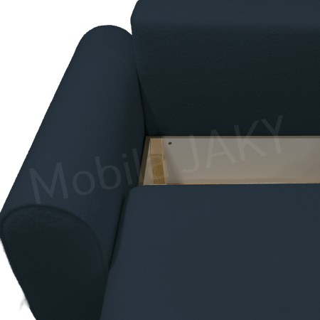 Canapea extensibila MELINA, 3 locuri, stofa boucle bleumarin 79, cu lada de depozitare, dimensiunea 244x100x80 cm [7]