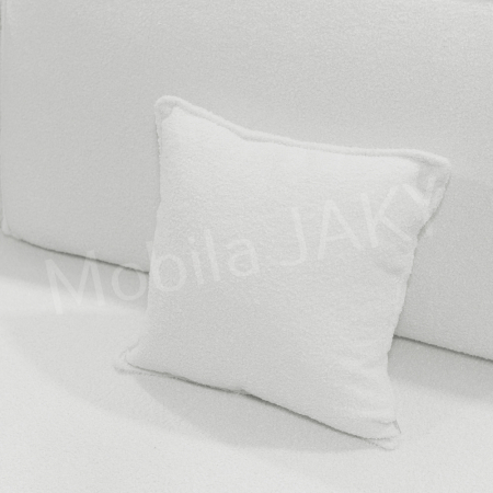 Canapea MELINA boucle alb 01, 3 locuri, extensibila cu lada de depozitare, dimensiunea 244x100x80 cm [9]