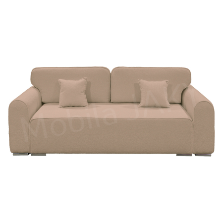 Magazin - Canapea extensibila MELINA, 3 locuri, stofa boucle cappuccino 14, cu lada de depozitare, dimensiunea 244x100x80 cm