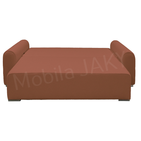 Canapea extensibila MELINA, 3 locuri, stofa boucle caramiziu 54, cu lada de depozitare, dimensiunea 244x100x80 cm [5]