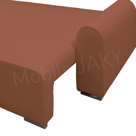 Canapea extensibila MELINA, 3 locuri, stofa boucle caramiziu 54, cu lada de depozitare, dimensiunea 244x100x80 cm [6]