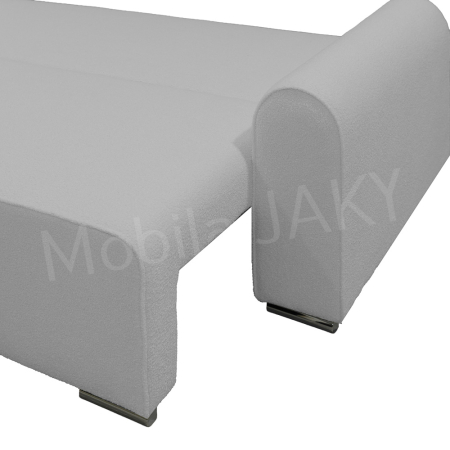 Canapea extensibila MELINA, 3 locuri, stofa boucle gri deschis 83, cu lada de depozitare, dimensiunea 244x100x80 cm [6]