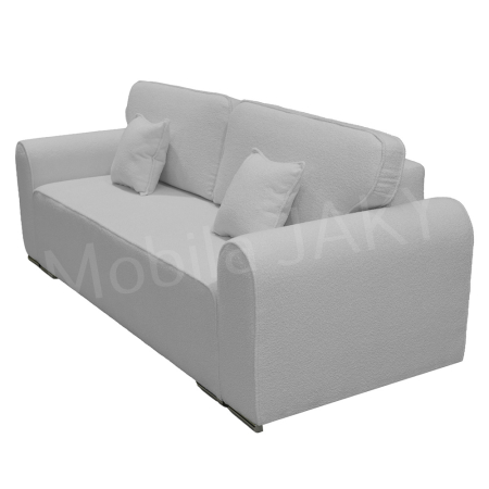 Canapea extensibila MELINA, 3 locuri, stofa boucle gri deschis 83, cu lada de depozitare, dimensiunea 244x100x80 cm [4]