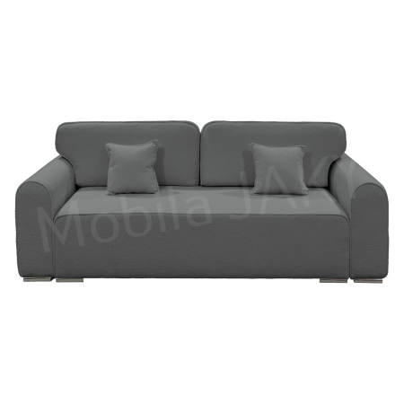 Magazin - Canapea extensibila MELINA, 3 locuri, stofa boucle gri inchis 92, cu lada de depozitare, dimensiunea 244x100x80 cm