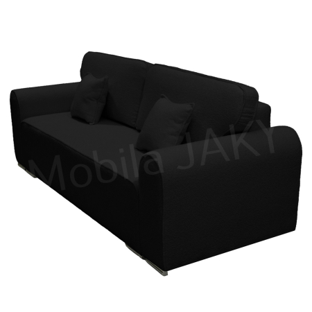Canapea extensibila MELINA, 3 locuri, stofa boucle negru 100, cu lada de depozitare, dimensiunea 244x100x80 cm [4]