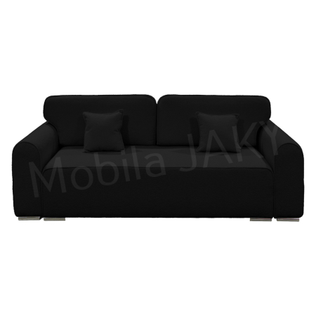 Magazin - Canapea extensibila MELINA, 3 locuri, stofa boucle negru 100, cu lada de depozitare, dimensiunea 244x100x80 cm