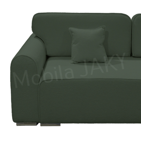 Canapea extensibila MELINA, 3 locuri, stofa boucle verde 37, cu lada de depozitare, dimensiunea 244x100x80 cm [2]