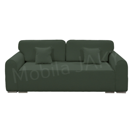 Magazin - Canapea extensibila MELINA, 3 locuri, stofa boucle verde 37, cu lada de depozitare, dimensiunea 244x100x80 cm