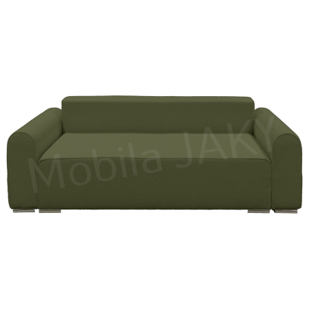 Canapea extensibila MELINA, 3 locuri, stofa boucle verde olive 38, cu lada de depozitare, dimensiunea 244x100x80 cm [3]