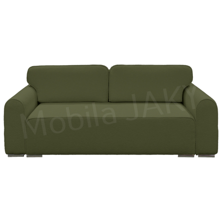 Canapea extensibila MELINA, 3 locuri, stofa boucle verde olive 38, cu lada de depozitare, dimensiunea 244x100x80 cm [1]