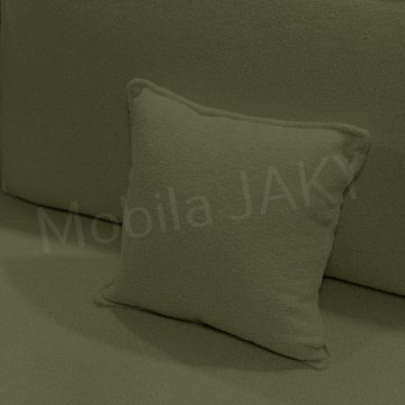 Canapea extensibila MELINA, 3 locuri, stofa boucle verde olive 38, cu lada de depozitare, dimensiunea 244x100x80 cm [8]
