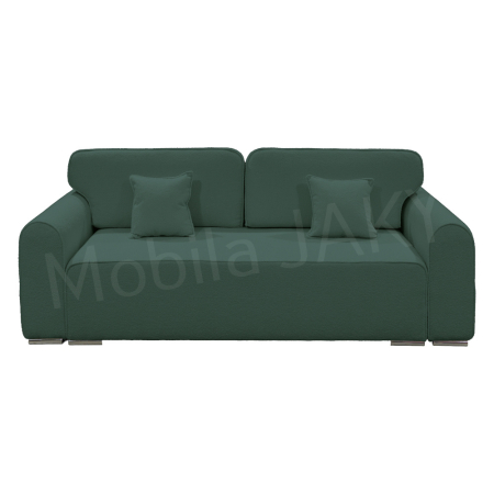 Magazin - Canapea extensibila MELINA, 3 locuri, stofa boucle verde salvie 34, cu lada de depozitare, dimensiunea 244x100x80 cm